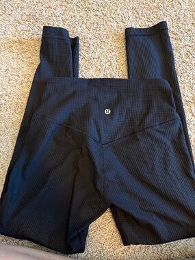 lululemon athletica Black Textured High-Rise Leggings